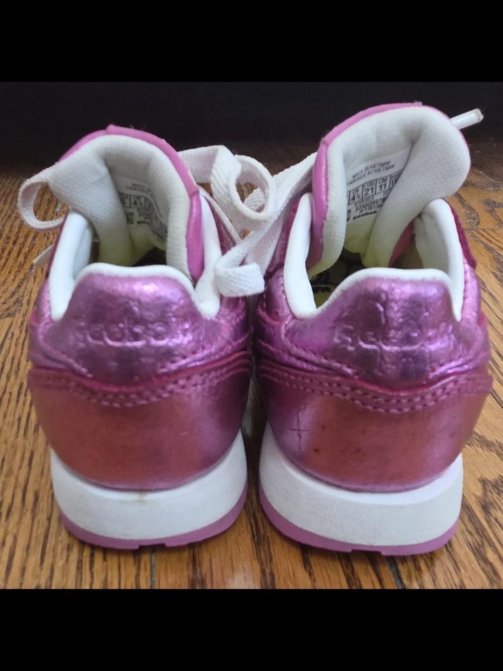 Reebok Kids Shiny Pink Metallic Trainer